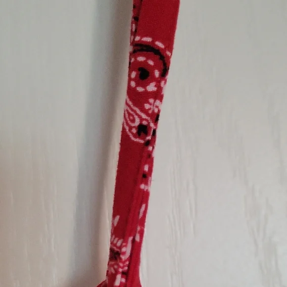 Red Bandana Print Handkerchief Hem Dress | Size M (7–9) | Boho Summer Vibes - Picture 8 of 12